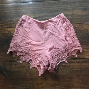 Lace Trimmed Shorts